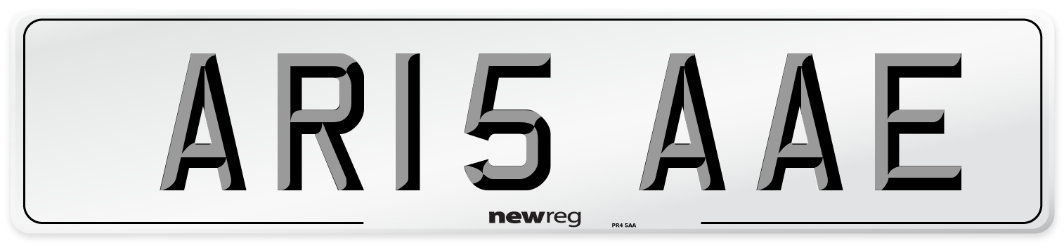 AR15 AAE Number Plate from New Reg